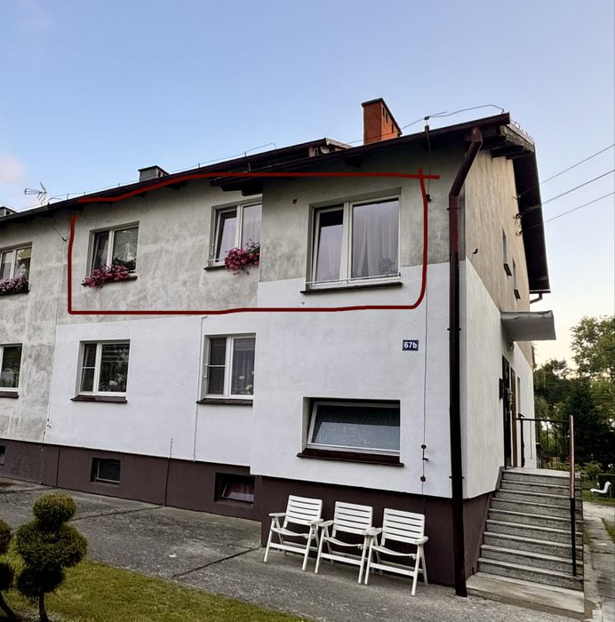 Mieszkanie 75,5 m² z osobnym wejściem i własnym garażem w Jerzmanowicach. Moziwość zamiany na mniejsze mieszkanie