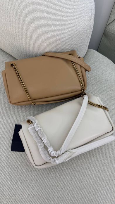 Сумка ysl лоран  saint laurent сумочка бренд біла чорна белая черная