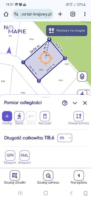 Działka przy lesie