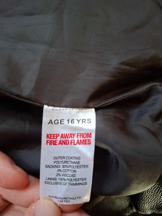 Ramoneska rozmiar M/L skóra ekologiczna