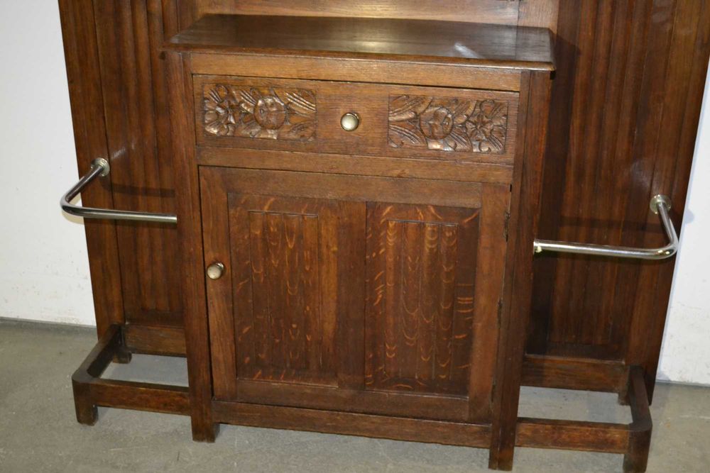 wieszak / garderoba artdeco . 1920 . dąb