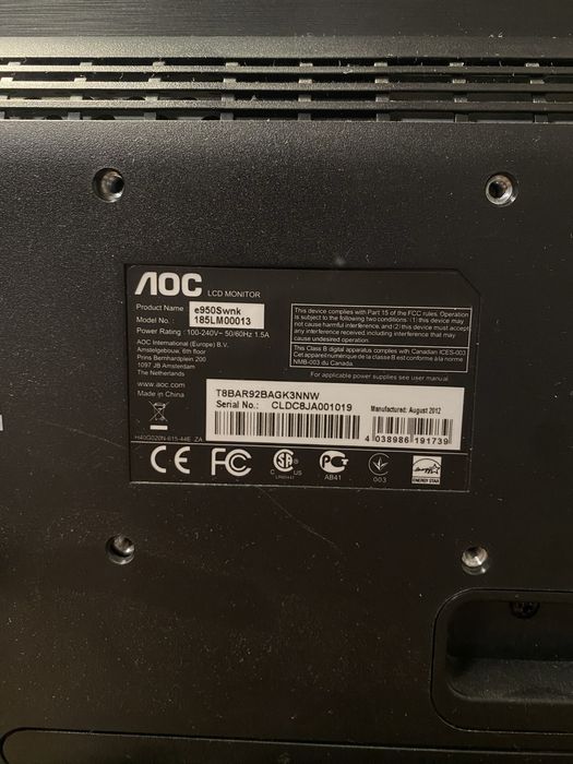 Monitor AOC E950Swn 18.5”