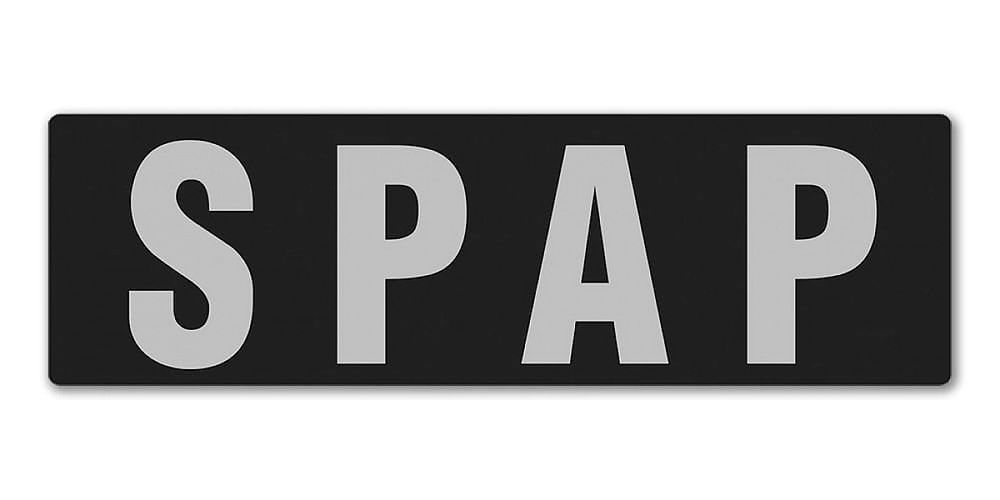 Emblemat SPAP odblaskowy na rzepie 13 x 5 cm