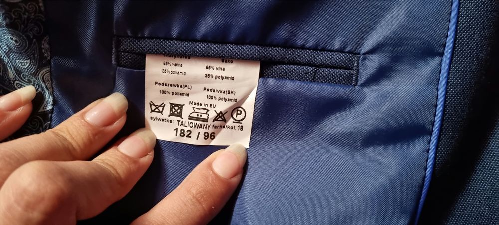 Garnitur męski granatowy NOWY