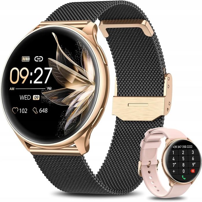 Smartwatch Damski Zegarek Dla Kobiety Amoled Rozmowy 300mah Ciśnieniom