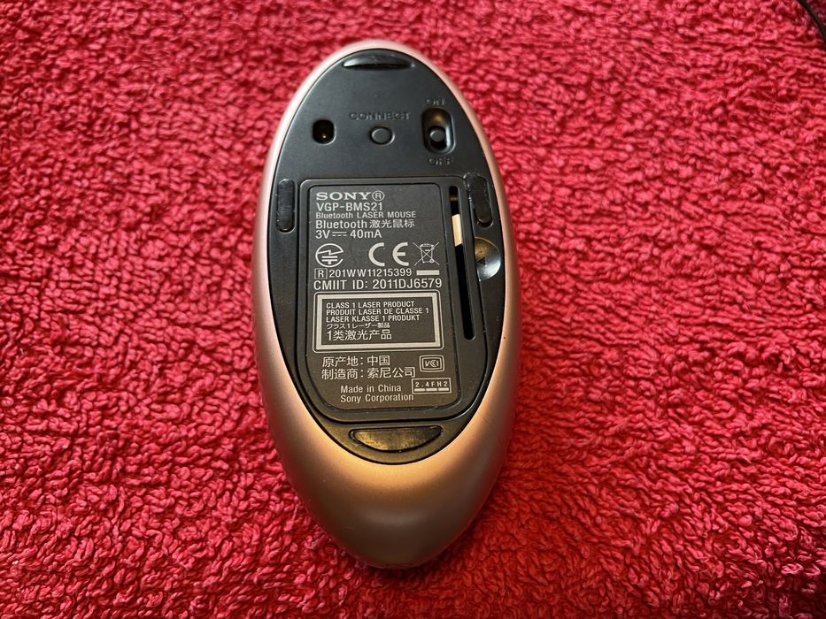 Retro rózowa Bezprzewodowa mysz laserowa Sony VAIO VGP-BMS21 Okazja!
