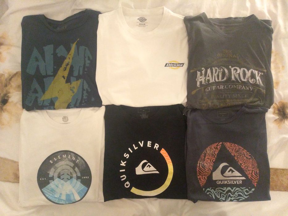 T-Shirts Dickies, Quiksilver, Element e Lightning Bolt
