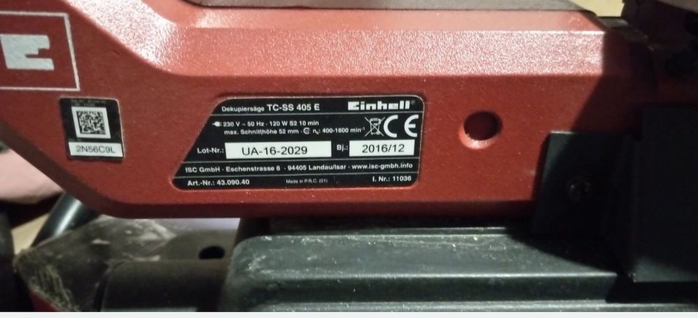 Пила-лобзик Einhell TC-SS 405 E