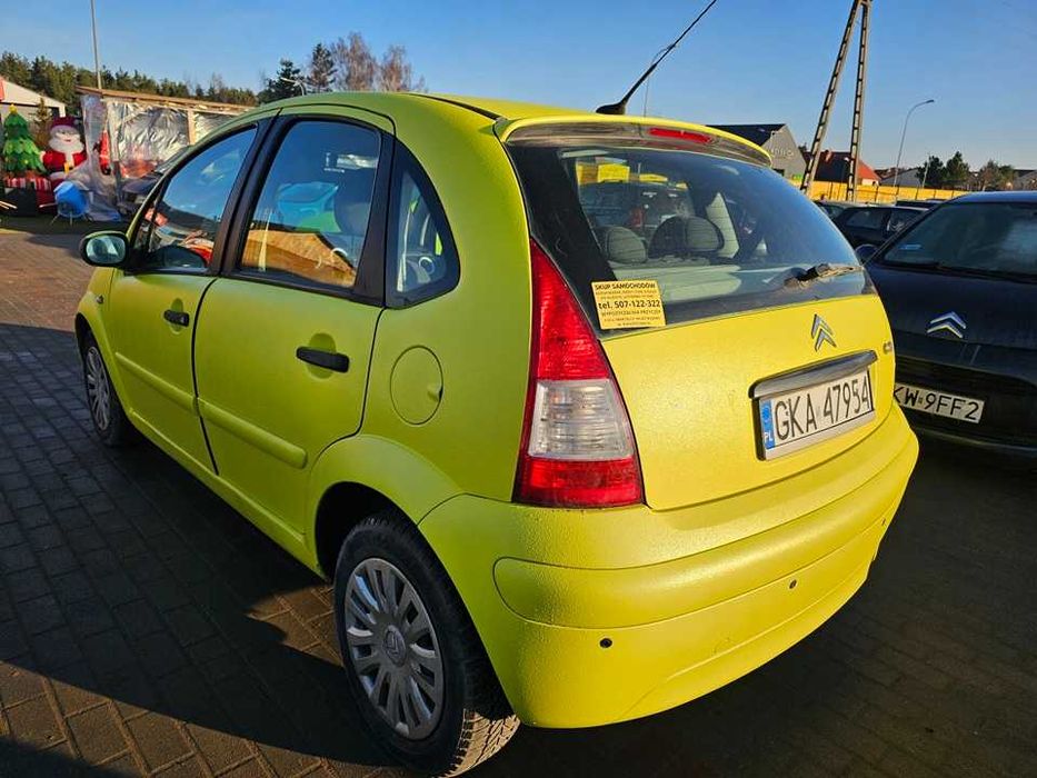 Citroen C3/2008r/cytrynka/1.1benzyna/60km/raptor/klima/limonka/żółty