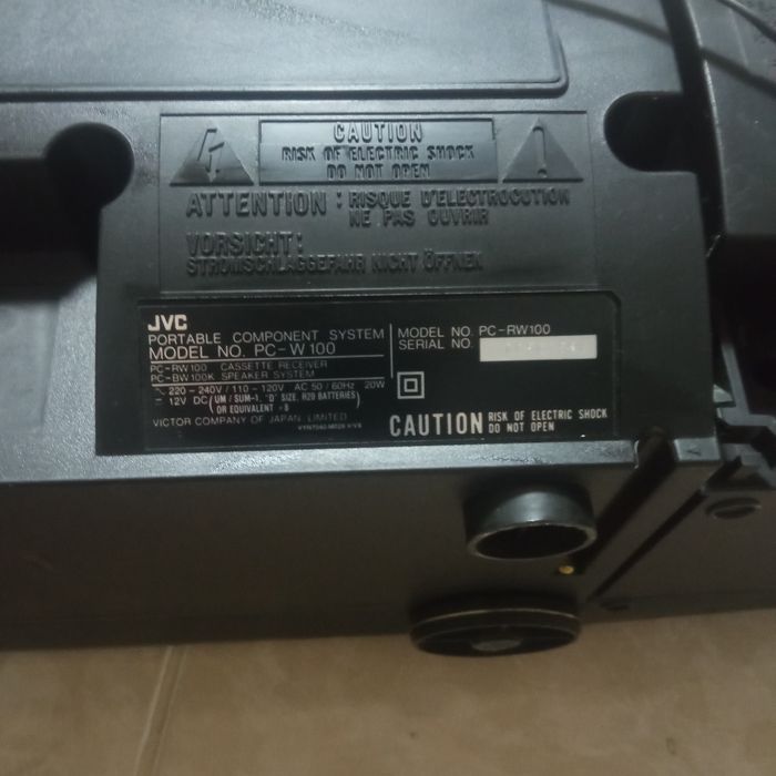 Магнітофон JVC. Модель PC-W 100.