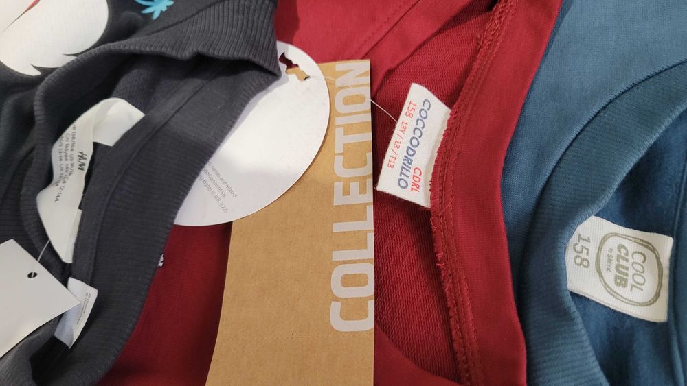 Bluza, zestaw 3 szt dziewczynka roz,.158  Coccodrillo, H&M-nowe