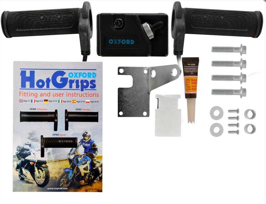 Grzane Manetki Motocyklowe OXFORD OF771 na motocykl 2 poziomy grzania