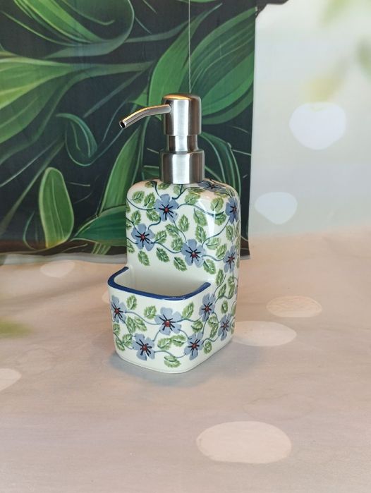 Dozownik ceramiczny na płyn do naczyń unikat ceramika Bolesławiec