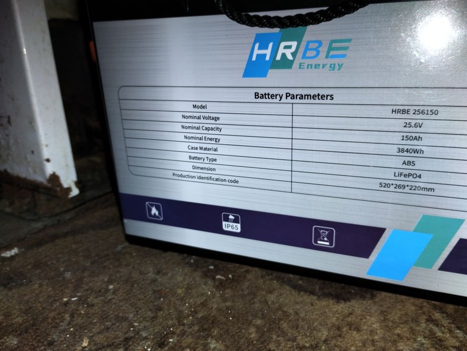 Аккумулятор HRBEEnergy LiFePO4 24V/150AH (3840W*h)