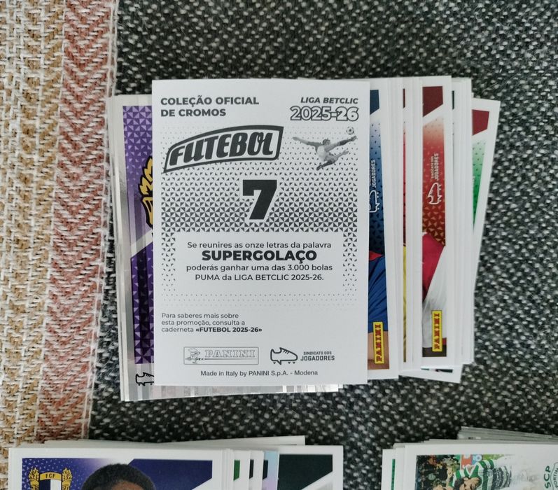 Lote Cromos Futebol Panini Liga Betclic / SuperGolaço
Descrição: