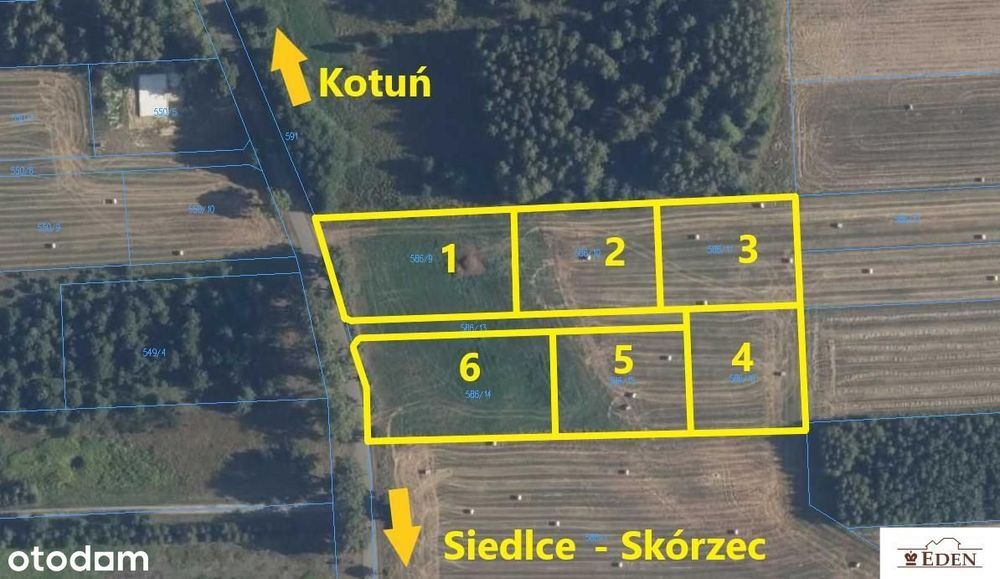 6 działek wydane WZ w Chlewiskach, gm. Kotuń