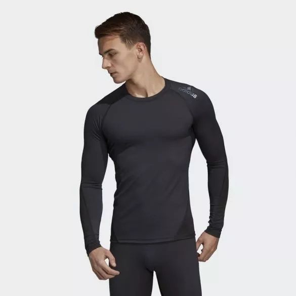 Компресійний чоловічий лонгслів/рашгард adidas alphaskin xs