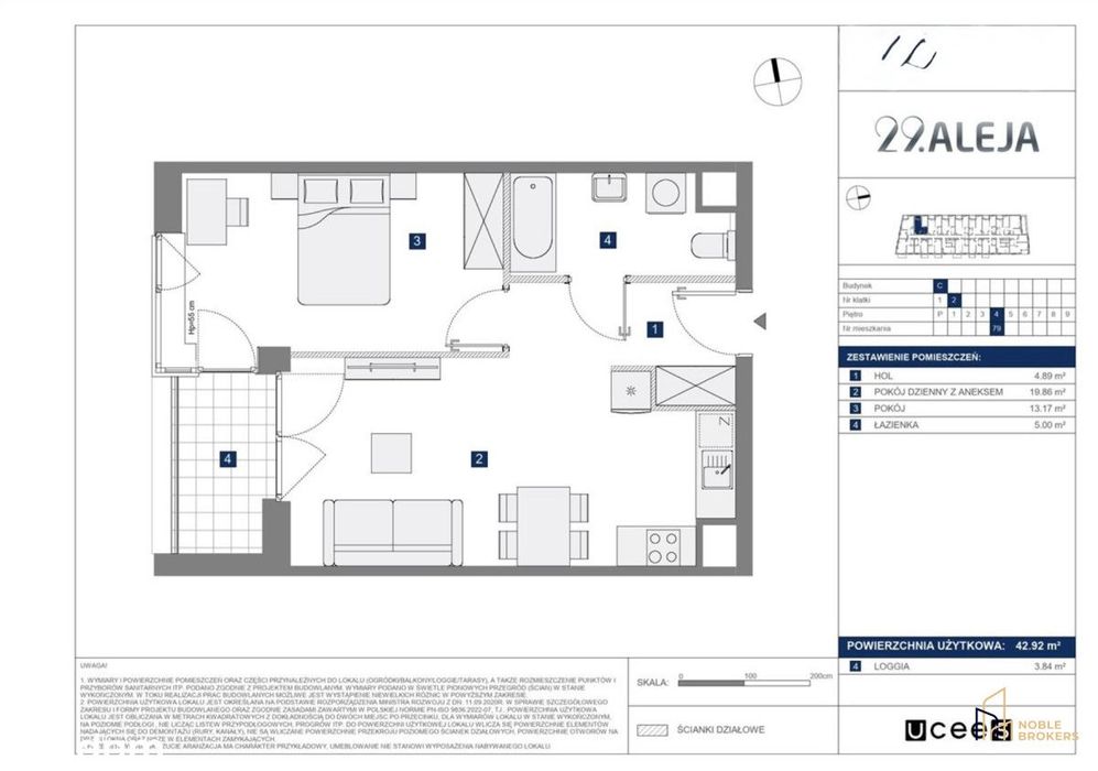 ul. Prandoty | 2 pokoje | 43 m² | blisko centrum