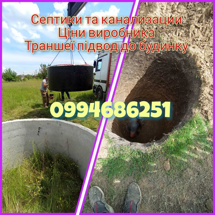 Железобетоные кольца для септика 115см 154см .Канализационые кольца.