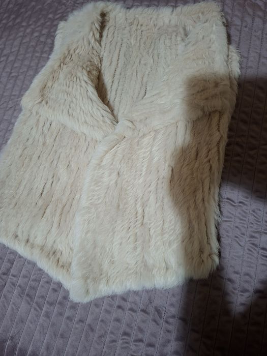 Bezrękawnik Futro Naturalne Piękne