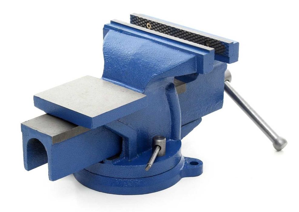 Imadło ślusarskie OBROTOWE z kowadłem 100mm Stal HARTOWANA