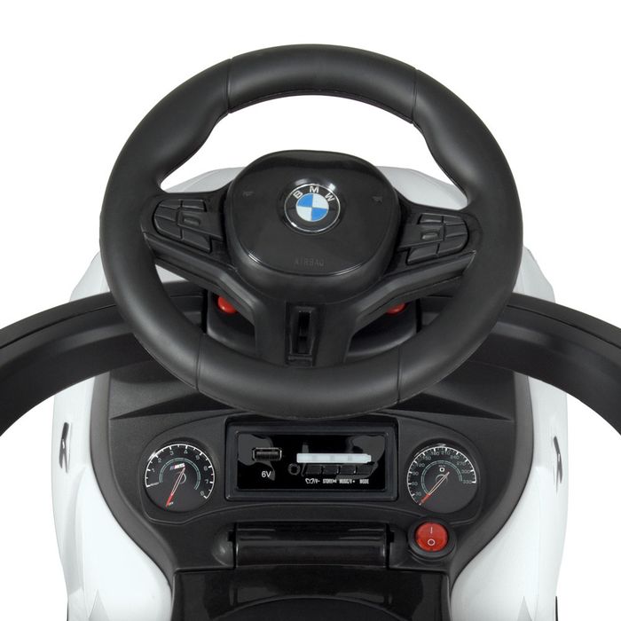 Детский толокар БМВ машинка каталка с родительской ручкой с музыкой