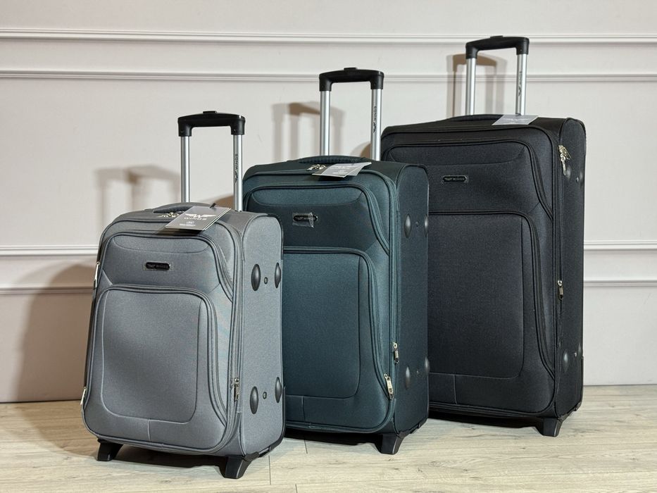 Чемодан чемоданы валіза Wings 2502  2 колеса текстиль ткань