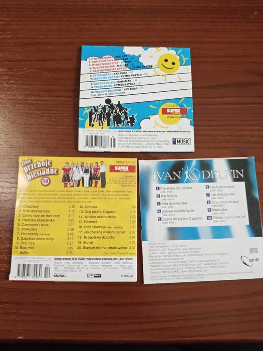 Płyty przeboje różne 3 sztuki