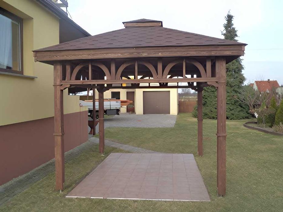 ALTANA 6 3x3m Eleganckie Półokrągłe Podpory Impregnacja Gont Producent
