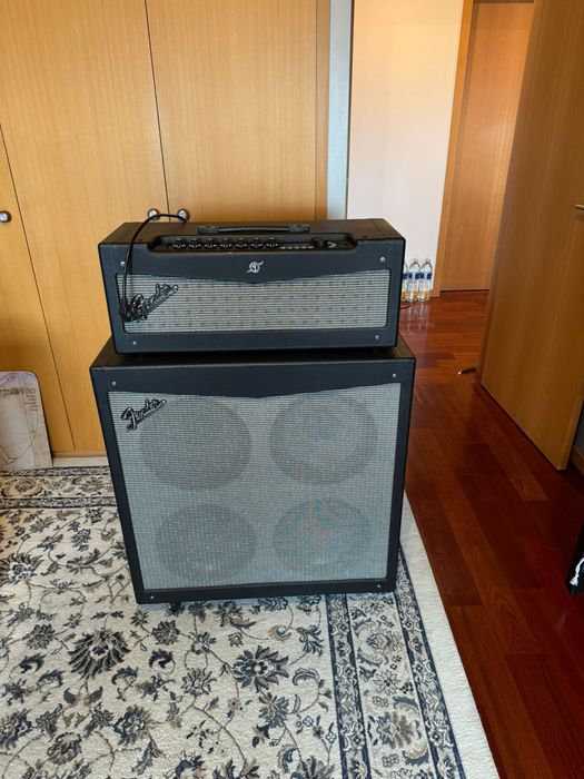 Fender Mustang V Head + Coluna 4x12 + Footswitch Original