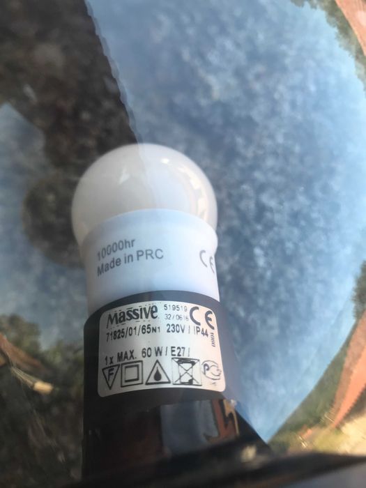 Candeeiro/aplique de exterior em forma de bola