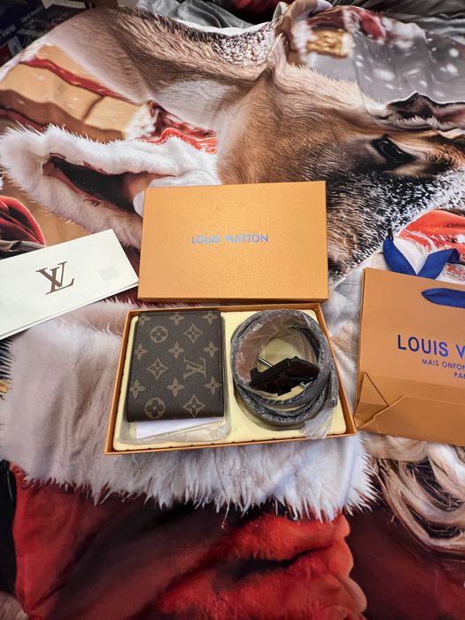 Pasek louis vouitton brazowo karmelowy