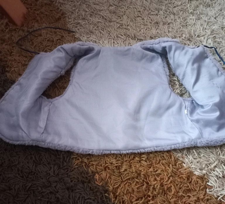Kamizelka krótka futerkowa dla dziewczynki