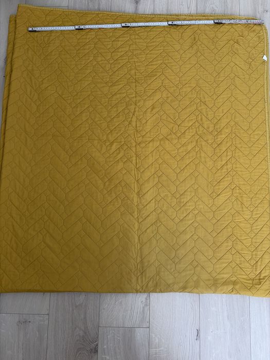 Musztardowa narzuta na łóżko 230x220