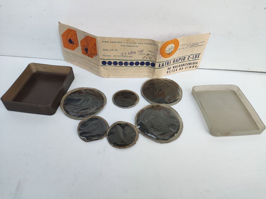 NOWY Zestaw łatek lux do Wulkanizacji na Zimno PRL Vintage