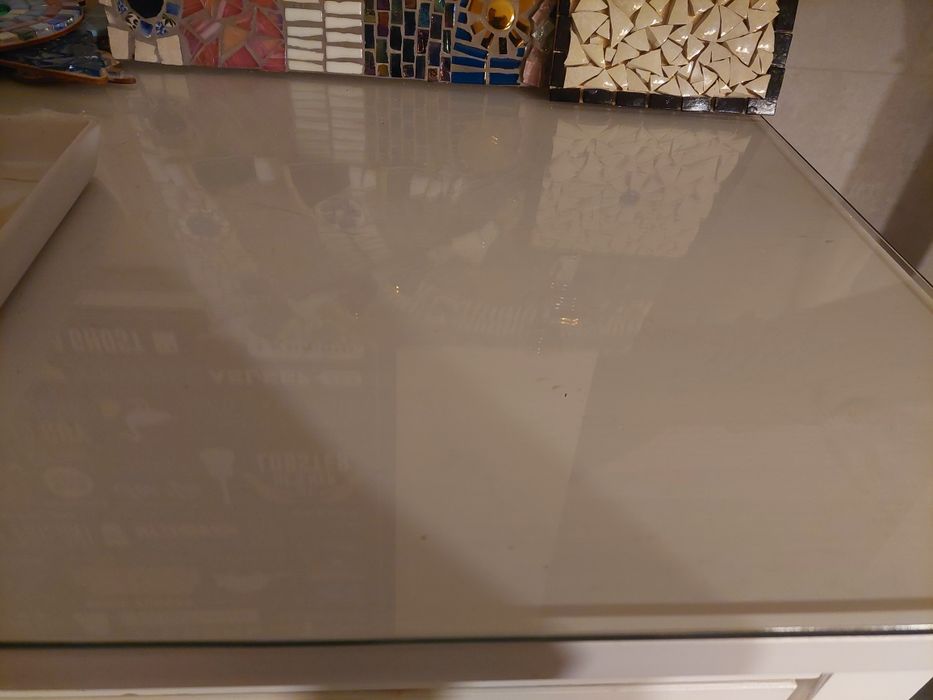 Komoda biała ikea hemnes drewniana plus szkło  ochronne