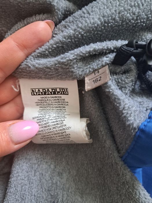 Kurtka Napapijri 162/ 14 taped seams z polarem, jesienna, przejściowa