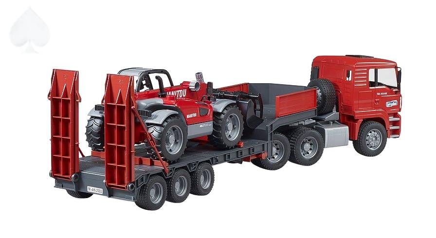 Zabawka MANN TGA z przyczepą oraz ładowarką  Manitou