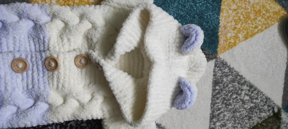 Теплий, плюшевий набір на виписку малюка. Зима/весна