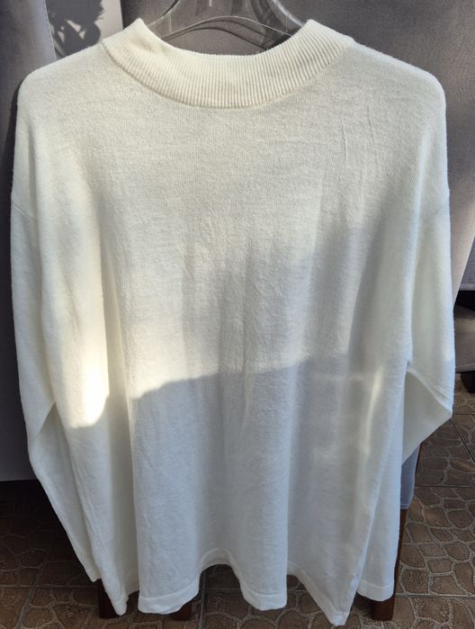 Biały półgolf damski duży roz 3XL/4XL