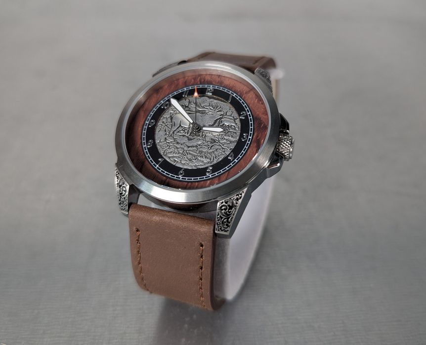 Zegarek męski myśliwski Duch Lasu kolekcjonerski kwarcowy polowanie