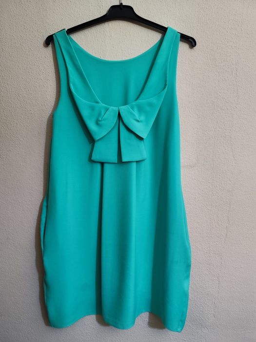 Vestido cerimônia verde água Tamanho M Da Frnch