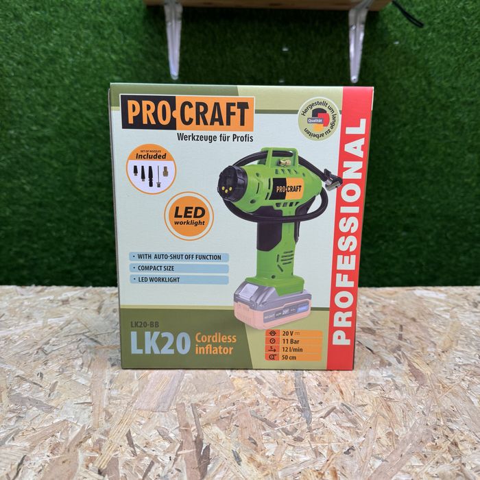 Акумуляторний повітряний компресор Procraft LK20 (Без АКБ та ЗП)