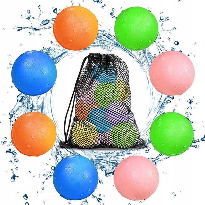 Balony wodne wielokrotnego użytku, 6 sztuk