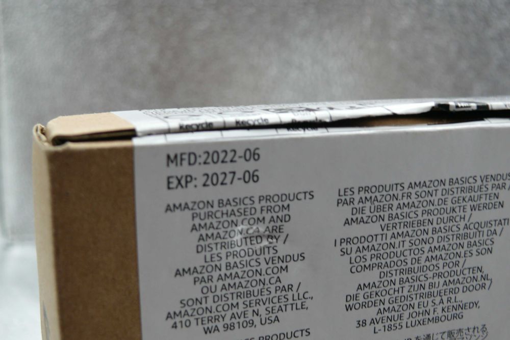 Amazon Basics 8-Pack 9V Pilhas Alcalinas,