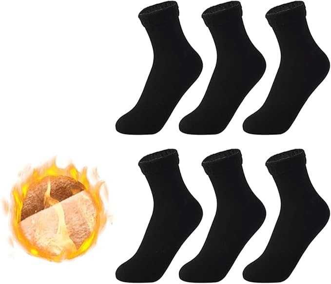 Skarpety Zimowe Termiczne Polarowe Ciepłe Damskie Unisex 3 Pary 36-38