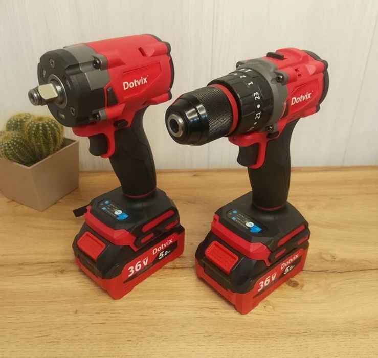 Безщітковий Набір 2в1 36V ударний шуруповерт і ударний гайковерт 36В