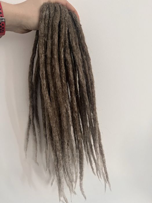 Dreadloki recznie szydelkowane blond ombre 38 sztuk podwojnych