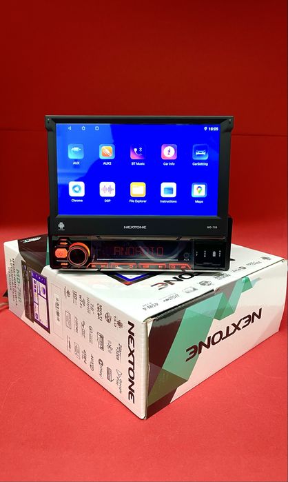 Магнітола Nextone MD-758 V2 з виїзним 7” дисплеєм/CarPlay / Android Auto