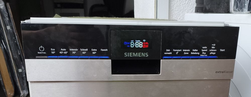 Вбудована посудомийна машина прсудомийка 45 см Сіменс Сименс Siemens SR43ES00LD Wi-Fi б/в нержавіюча сталь посудомоечная машина прсудомойка б/у